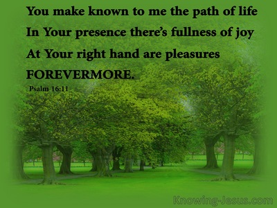 Psalm 16:11 You Make Known The Path Of Life (green)
